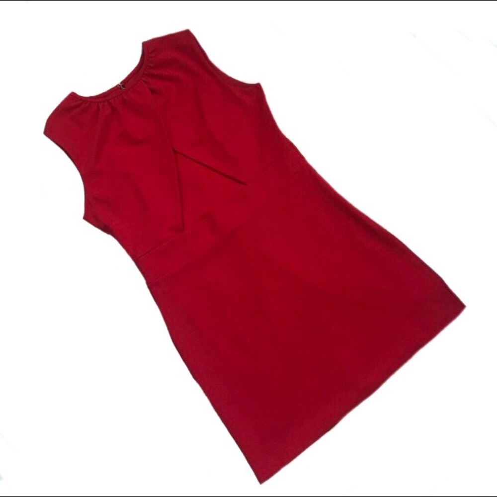 MNG Basics Red Business Sleeveless Midi Dress Size XL